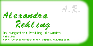 alexandra rehling business card